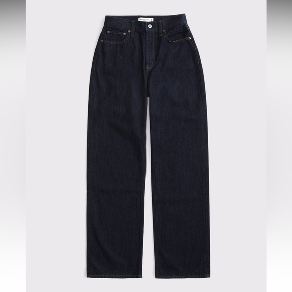 Abercrombie & Fitch Women's Curve Love High Rise Loose Jeans - Picture 2 of 3